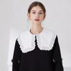 Elegant Detachable Hollow Out Floral Fake Collar White Shirt Blouse Lapel False Collar For Women Girls Decoration Accessory
