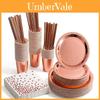 Luxuosas Decorações de Festa com Estampagem em Ouro Rosa para Elevar Qualquer Evento de Casamento ou Aniversário