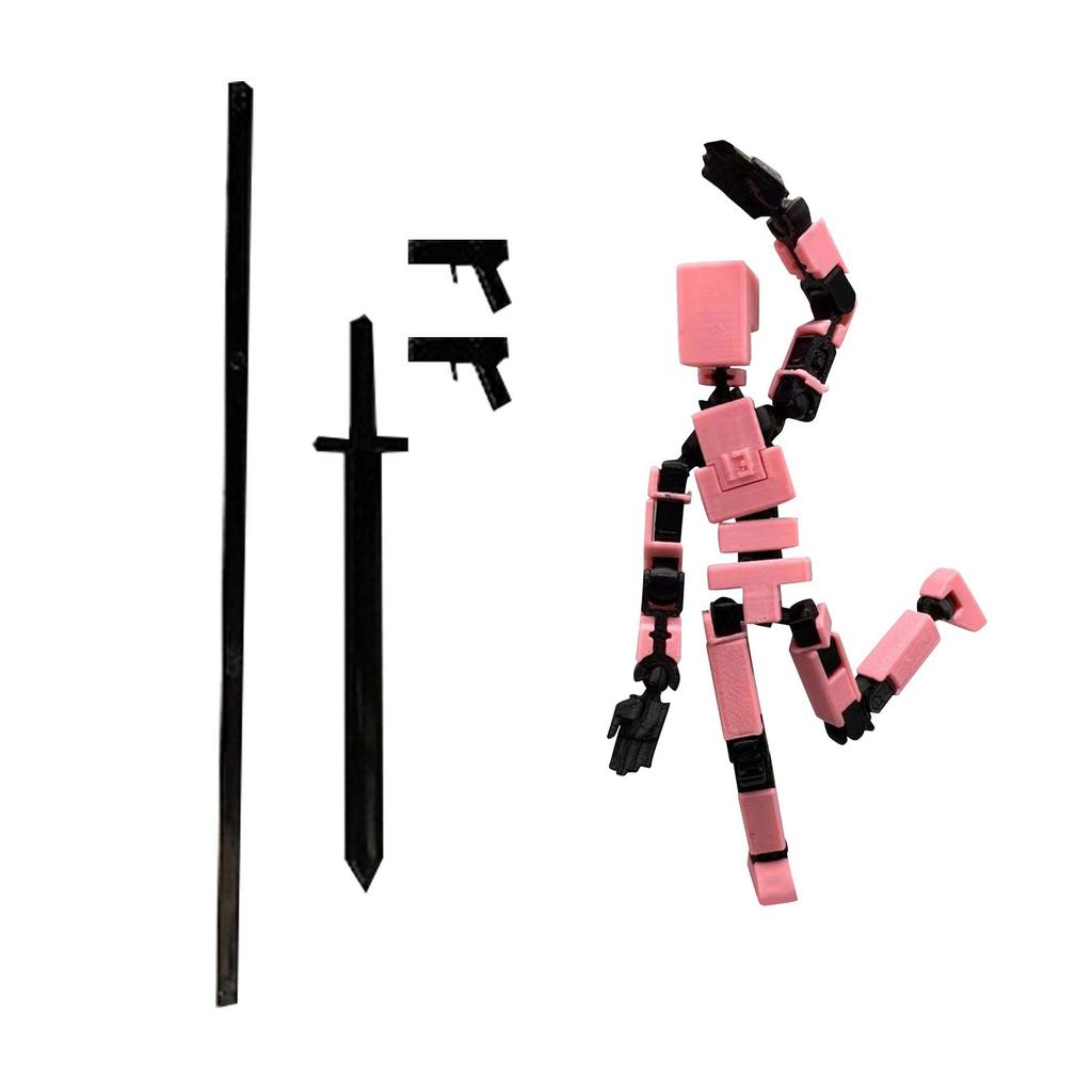 Multi Joint 3d Printed Human Doll, Fully Movable Mechanical Style Decompression Toy