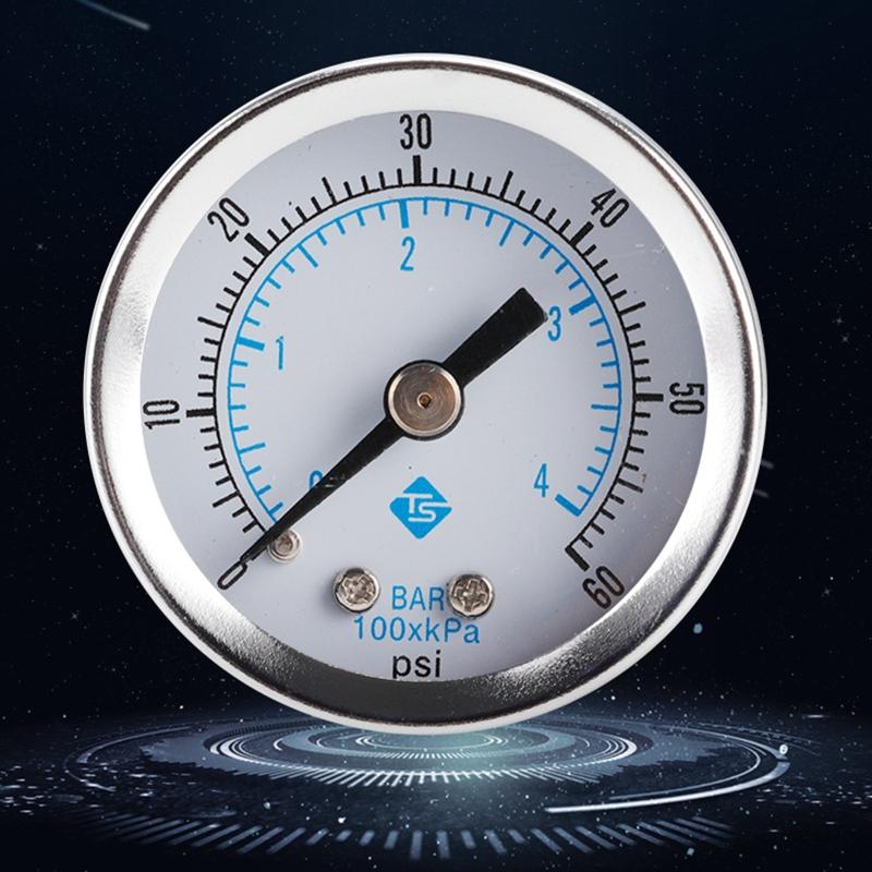 Upgraded Pressure Gauge 1/8" Thread Pressure Gauge Mini Pressure Gauge Steel for Shell & Brass Thread Shatter-proof Gaug