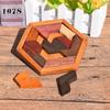 Montessori Logic Thinking Training Jigsaw Puzzle Wooden Hexagon Tangram Learning Kids Toys Educational Rompecabezas De Madera