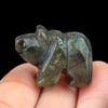 Natural Stone Bear Natural Jade Gemstone Animal Carving Charm Polar Bear Gemstone Crystal Bear Figurine Animal Statue Carving