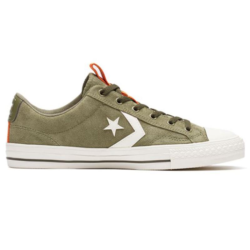 Converse Cons Cons Trendy Print Casual Low-Top Canvas Shoes Unisex Army Green