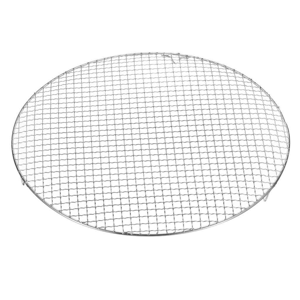 uxcell Round Cooking Rack Inch Stainless Steel Cross Wire BBQ Grill Net with 20mm Legs for and BBQ 17.7 Cooking, Grilling, Steaming,