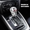 ASUBHA Skull Shifter Knob, Personalized Skull Shifter Head With Adjustable LED Double Eyelet Decorations, Gear Knob Head Universal Car Interior