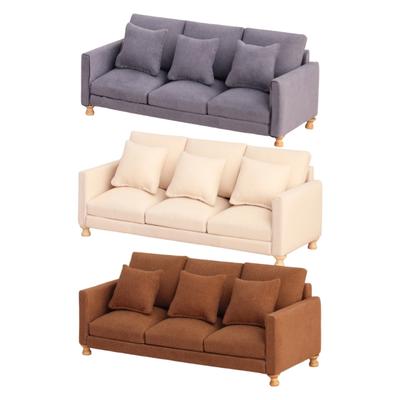 Doll House Miniature Sofa Model Figurine 1/12 Realistic Furniture Figure for Kids Pretend Play Game Scene Decoration