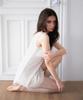 Rose Franz Rose Dot Chiffon Mini Dress [Ivory]
