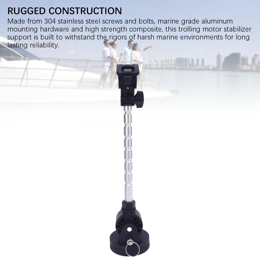 Trolling Motor Stabilizer Mount Adjustable Aluminum Alloy High Strength Replacement for Minn Kota Terrova