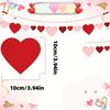 60-Piece Valentine's Day Heart Garland Felt Banner Heart-Shaped Door Curtain Hanging Decoration Wedding Room Decoration Party