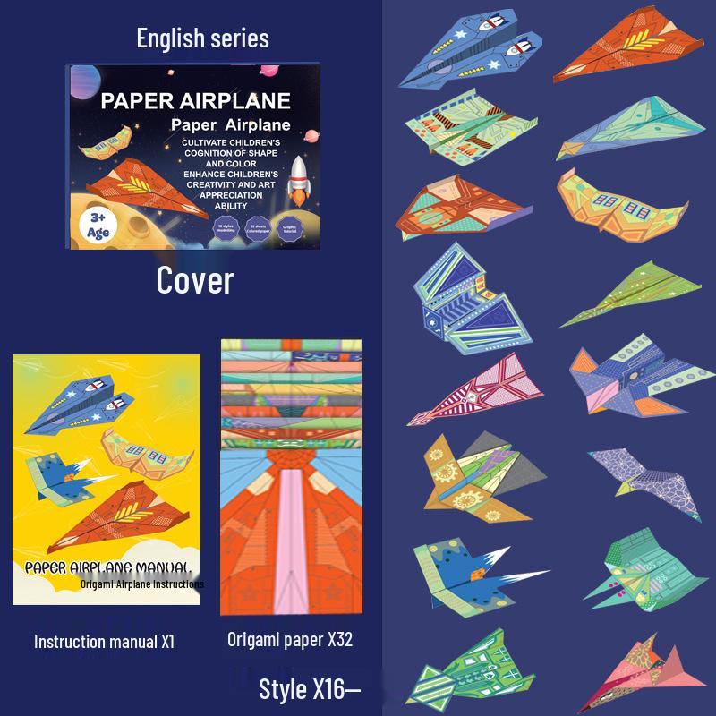 3D Airplane Origami Book for Kids: Foldable Paper Models & Toys