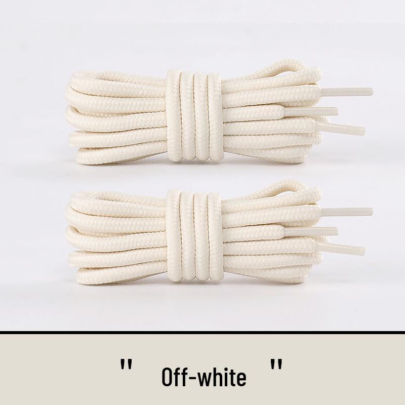 

Чорно-білі шкіряні черевики-мартінс та кросівки Wild Elephant з круглими м якими шнурками. 120 cm брудно-білий