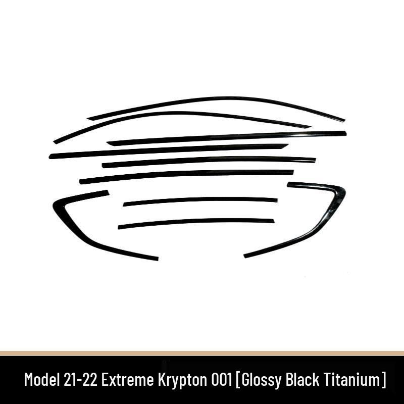 Zeekr 001 Black Warrior Lišta na okno auta: Dekorace dveří a karoserie