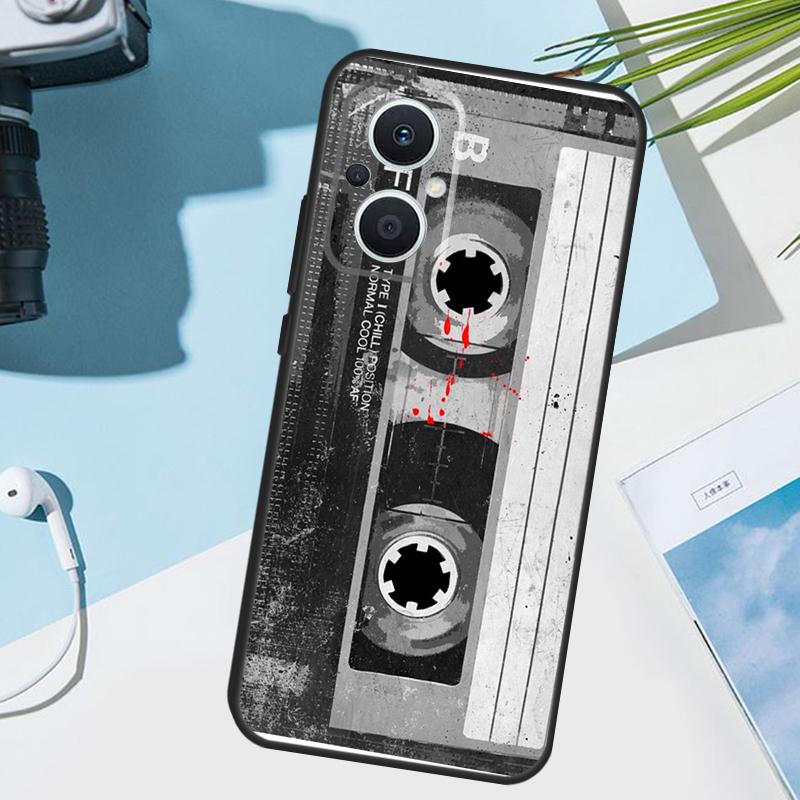 Cassette Tape Case For OPPO Reno 13 13F 12 11 F 8T 7 8 10 Pro OPPO Find X8 Pro X6 X3 X5 Lite Cover Funda