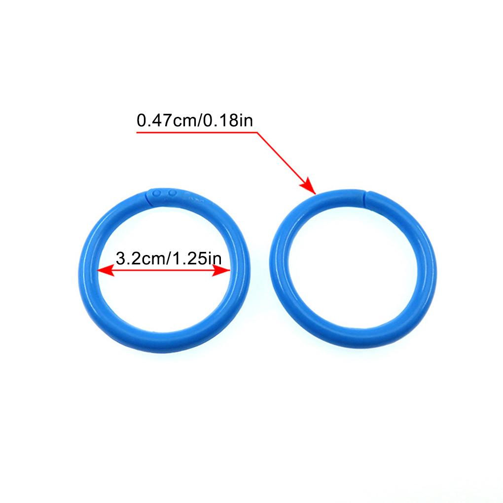 DSOUWEH 10pack/lot Connect And Organize Plastic Loose Binder Rings - Flexible And Easy To Flexible Plastic Rings For Cards ABS, Yellow, Diameter 27mm