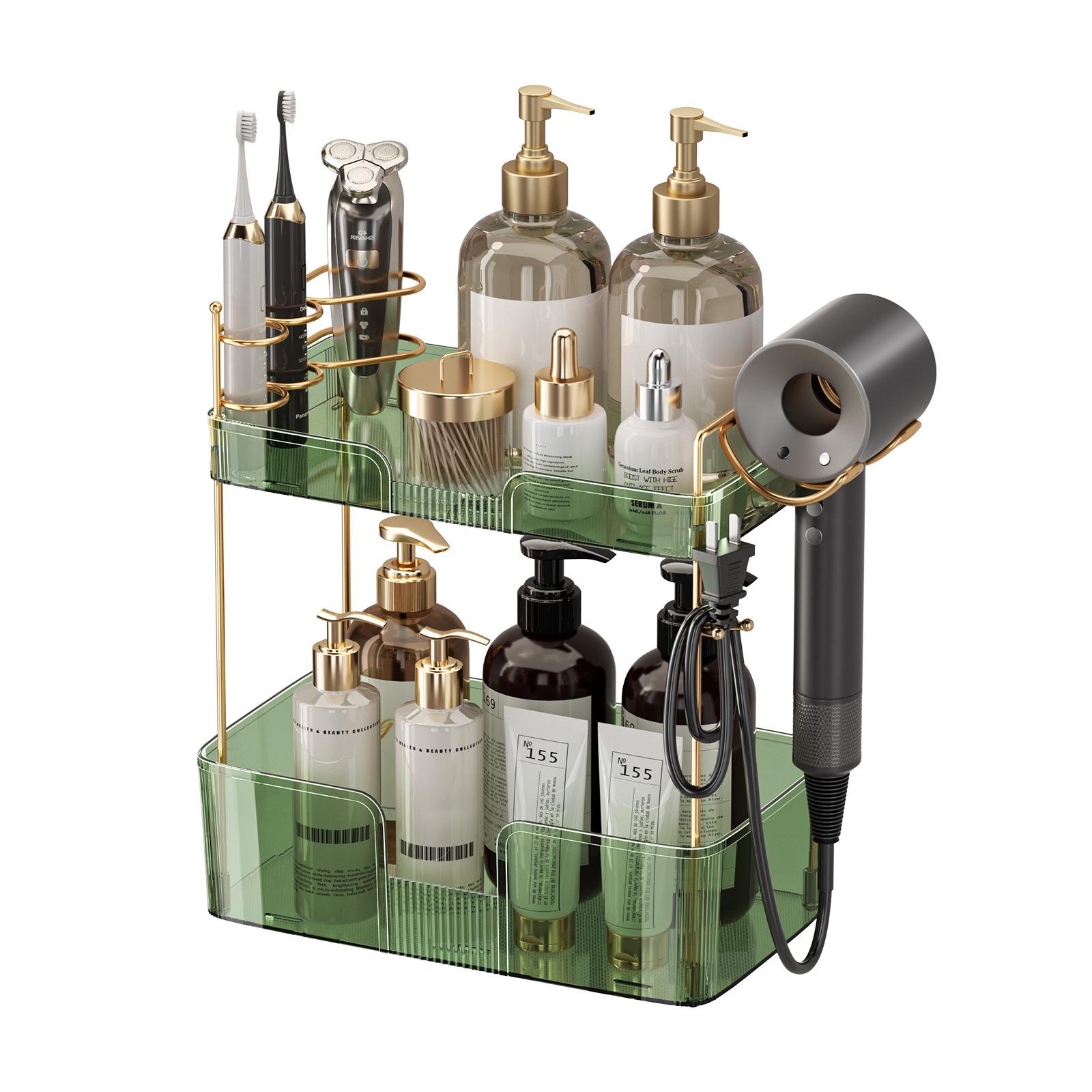 Shuangqing Double-Layer Hair Dryer Holder & Bathroom Organizer 3488