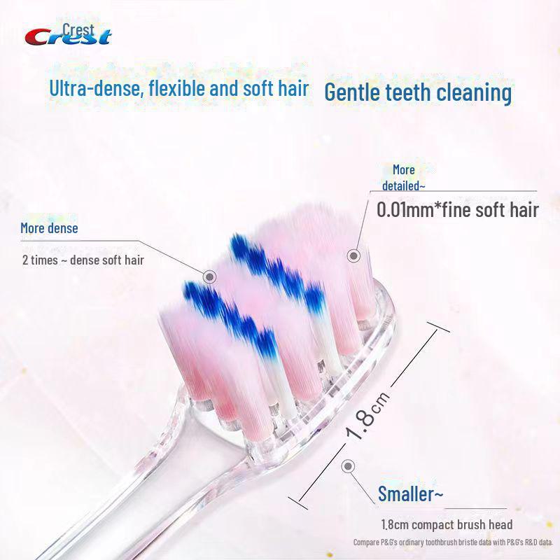 Crest Velvet Czarna Herbata Szczoteczka do Zębów - Usuwanie Przebarwień i Ochrona Dziąseł, Miękkie Włókna dla Dorosłych, Podwójne Opakowanie dla Kobiet i Mężczyzn