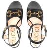 Gucci Horsebit Leather One Strap Sandals 12cm Women's Black 674776 BKO00 1000