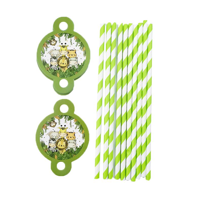 81 buc/set pădure animale tematice ziua de naștere petrecere decorațiuni junglă animale hârtie farfurii ceașcă șervețele paie paie Baby Shower decor consumabile