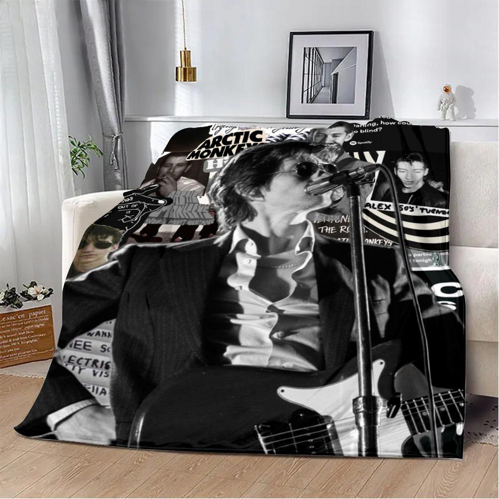 Printed Blanket Picnic Blankets Alex Turner Arctic Monkeys Rock Band Warm Blanket Soft and Comfortable Home Travel Birthday Gift