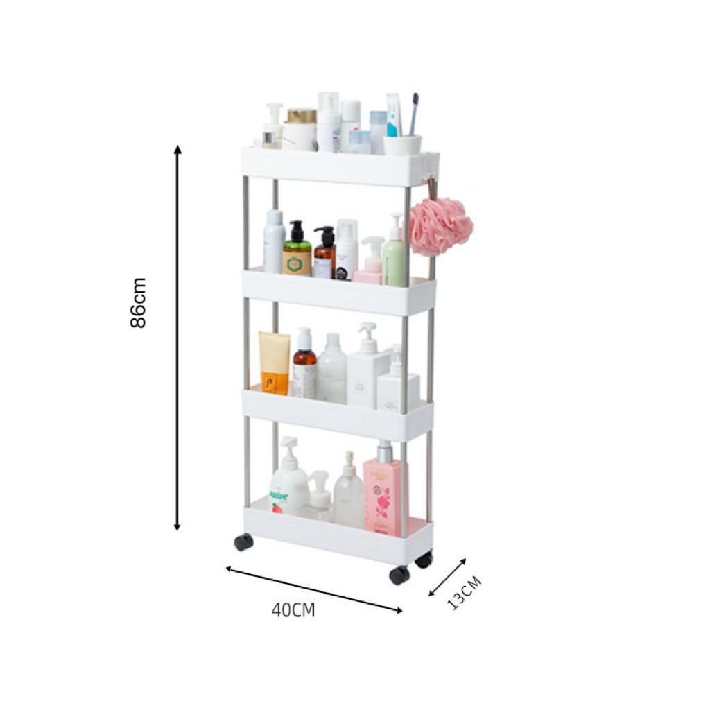 Portable Multi-Layer Bathroom & Kitchen Storage Trolley