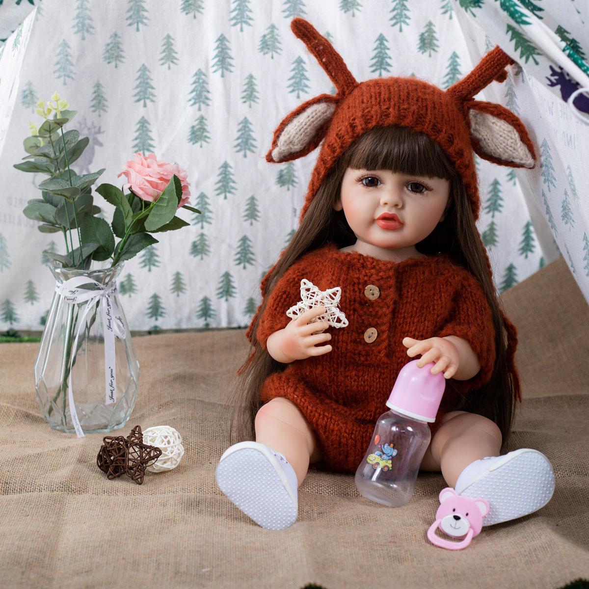 KEIUMI 22 дюйма полностью силиконовая виниловая кукла реборн горячая распродажа Betty — фото 4