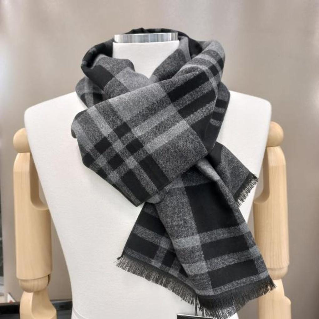 Men's Winter TR Fleece Check Muffler HL4C059