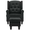 vidaXL Massagesessel mit Hocker Dunkelgrau Stoff