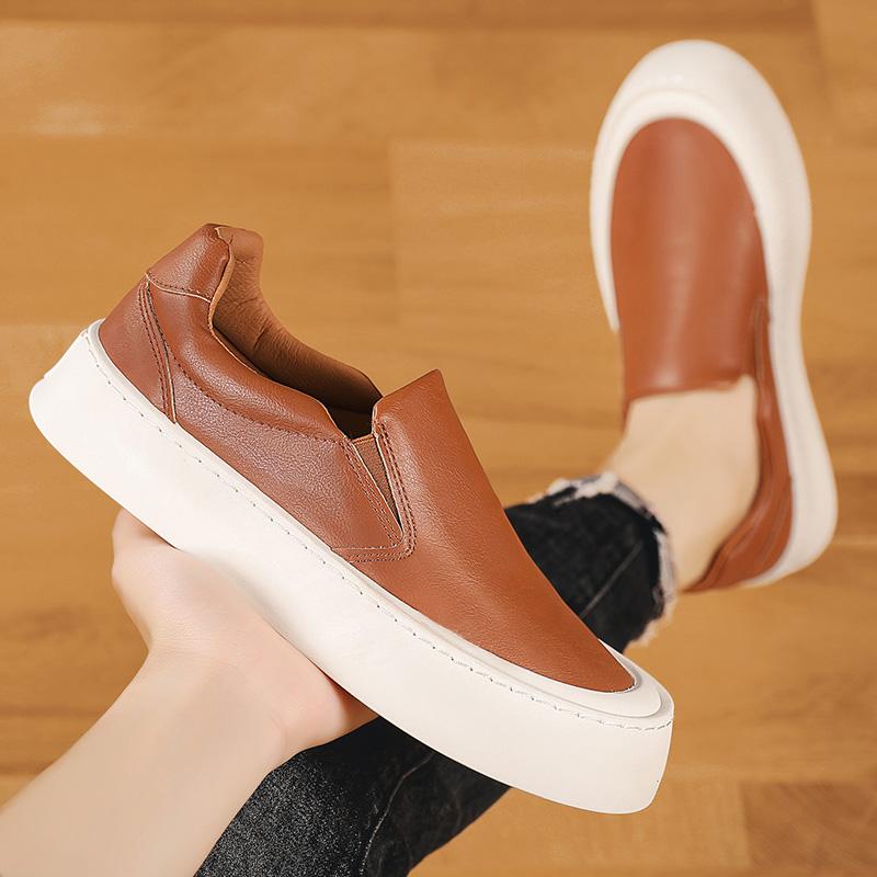 Classic Fashion Green Shoes for Men Comfortable Platform Leather Loafers Men Slip-on Casual Shoes Men 2024 Zapatos Para Hombres