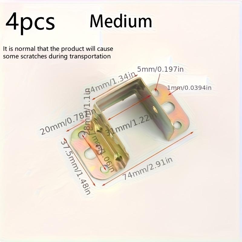 4Pcs Metal Thickened Bed Corner Bed Beam Support Bed Hinges Hook Corner Code Furniture Hardware Accessories