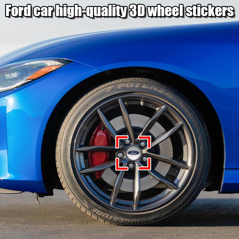 4Pcs 56 60 65mm ABS Wheel Center Hub Cap Badge For Ford Focus Fiesta Ranger Mondeo Kuga Mustang Auto Exterior Tuning Accessory CVT1
