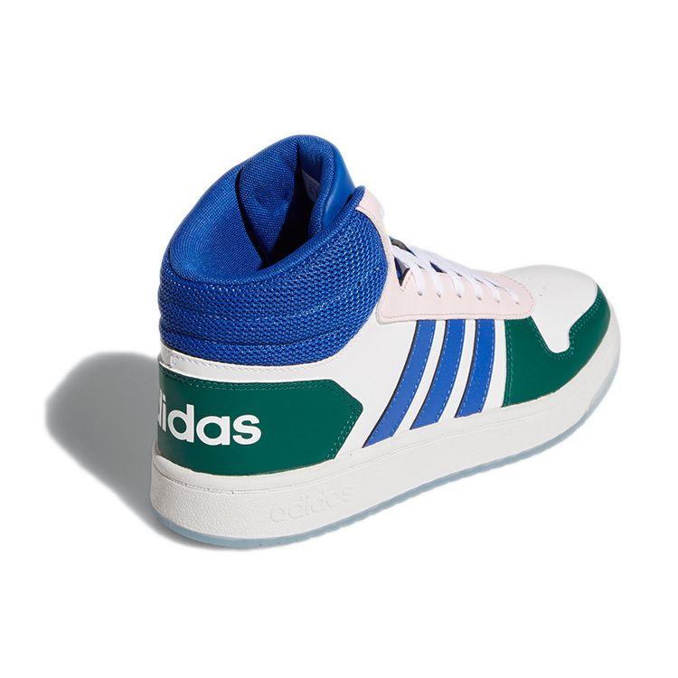 Adidas Neo Mid Splicing Shock Absorption Non-Slip Wear-Resistant Retro Basketball Shoes Women Sneakers White Blue Green GY5900