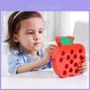 Holzinsekten essen Äpfel und Wassermelonen Fädelspielzeug für die Früherziehung