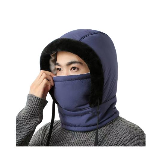 Riding Hat Windproof Winter Face Guard with Breathable Nose Mouth Warm Velvet Lining 360 Degree Coverage Skiing Neck Gaiter