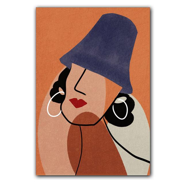 

Скандинавская фигура картина маслом женщины минималистское абстрактное искусство холст картина гостиная коридор офис украшение дома фреска без рамки 21*30cm No Frame