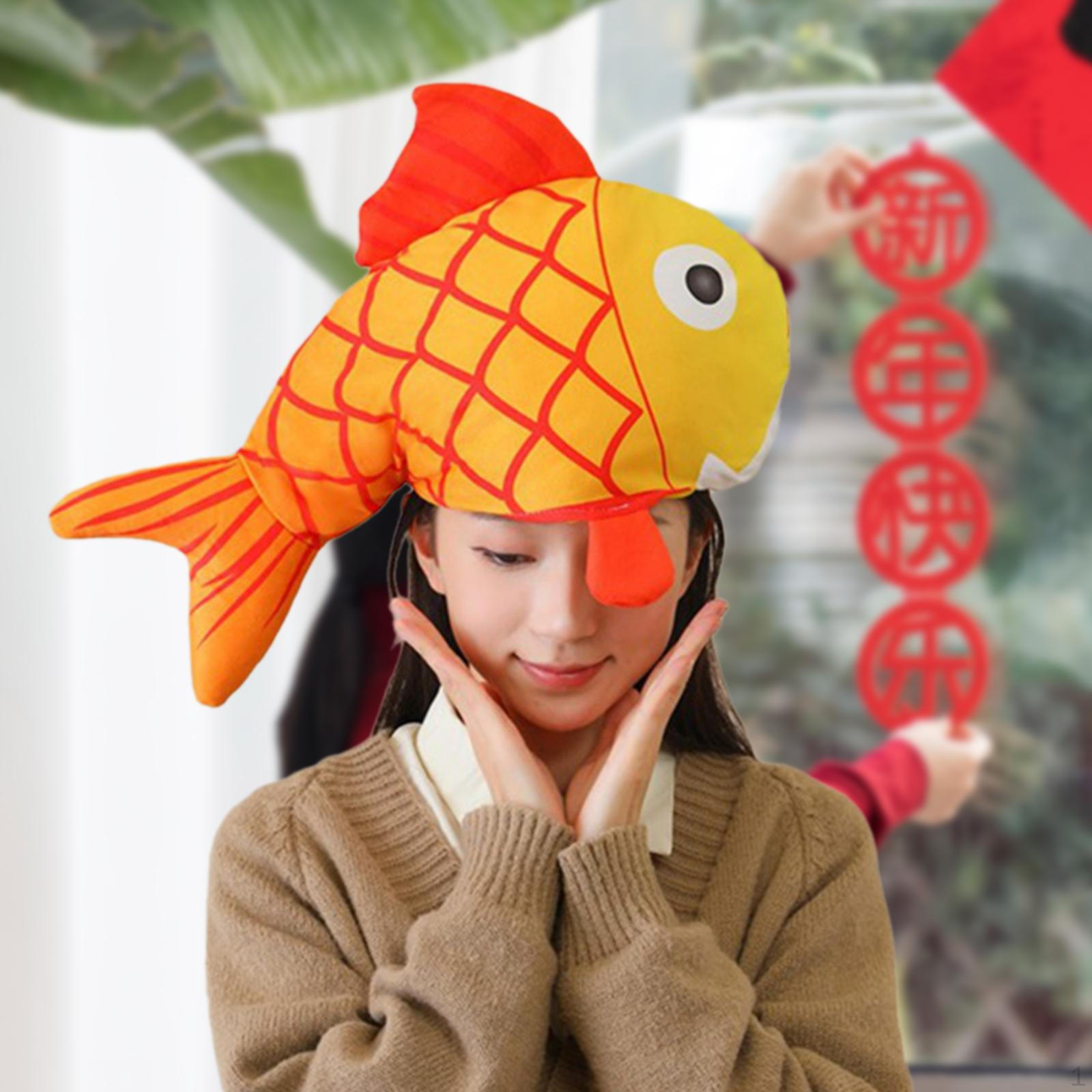 

Koi Fish Hat Decor Orange Headwear for Party Event Celebration Gifts Anniversary