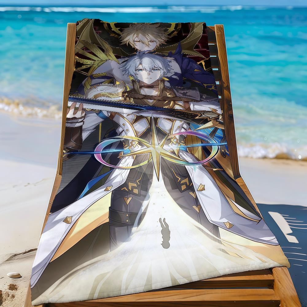 Game Honkai Star Rail Phainon Towel Sports Quick Dry Travel Camping Gear Sandproof Soft Light Large Beach Towel