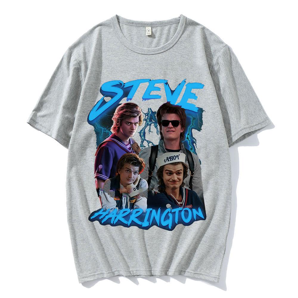 Steve Harrington Tshirts Unisexs Harajuku Graphics Print Tshirt Short Sleeve Pure Cotton Oversize Streetwear Unisex T Shirt