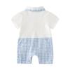 Newborn Boy Handsome Romper - Super Cute Summer Outfit for 100 Days, Spring & Autumn; Perfect for Crawling & Outings