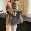 2025 autumn and winter new large-capacity polka dot backpack texture commuter tote bag cute bow shoulder oblique span bag
