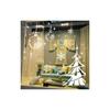Premium Quality Merry Christmas Tree Baubles Wall Sticker With Elegant Snowflakes Decor