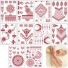 10Pcs Mehndi Stickers for Hands Bridal, Mehndi Stencil for Wedding, Festivals, Mehndi Stickers for Full Hand, Mehndi Stencils for Hands Bridal, M