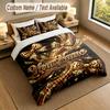 Decorative Artwork Theme Personalized 3Pcs Bedding Set Custom Text & Name 1 Sheet 2 Pillowcases Household Bedding 1pc