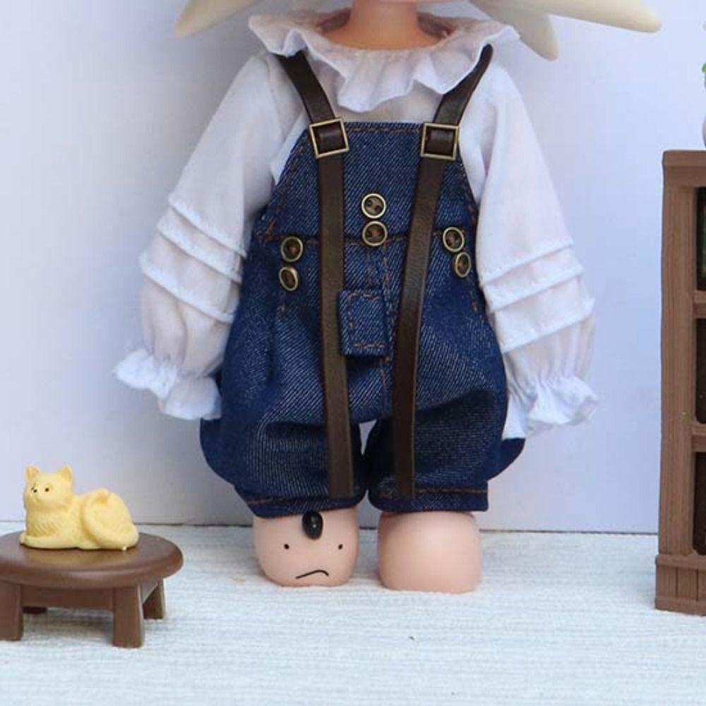 Suspender Trousers Doll Denim Pants Dress Up Doll Overalls Bjd Doll Clothes Doll Accessories