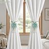 Adjustable Camellia Curtain Tieback Beautifully Punch-free Pearl Curtain Buckle Elegant Curtains Tie Rope Living Room