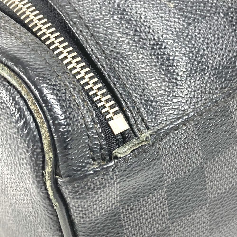 Louis Vuitton N47625 Damier Graphite Makeup Cosmetics Pouch Clutch Bag