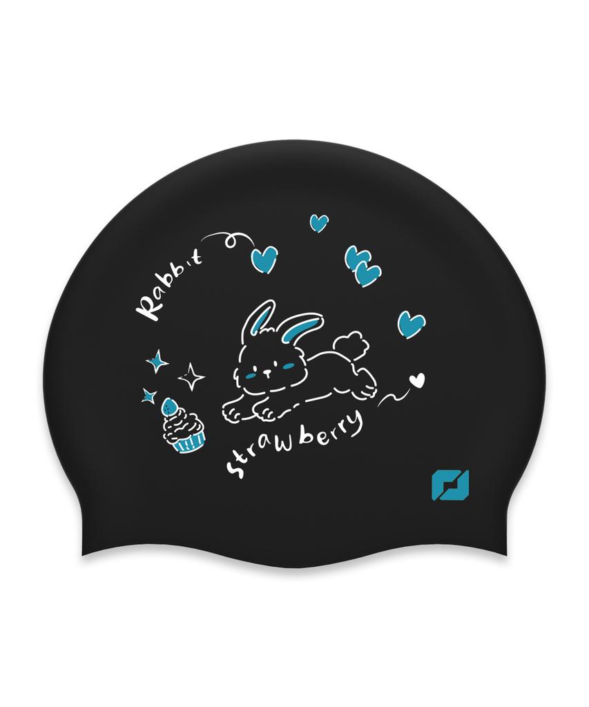 Tieseunain Bunny Bliss Silicone Swim Cap Black