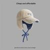 Earflaps Visor Winter Baseball Cap Thickened Lamb Wool Hat Versatile Warm Pilot Hat  Women and Men