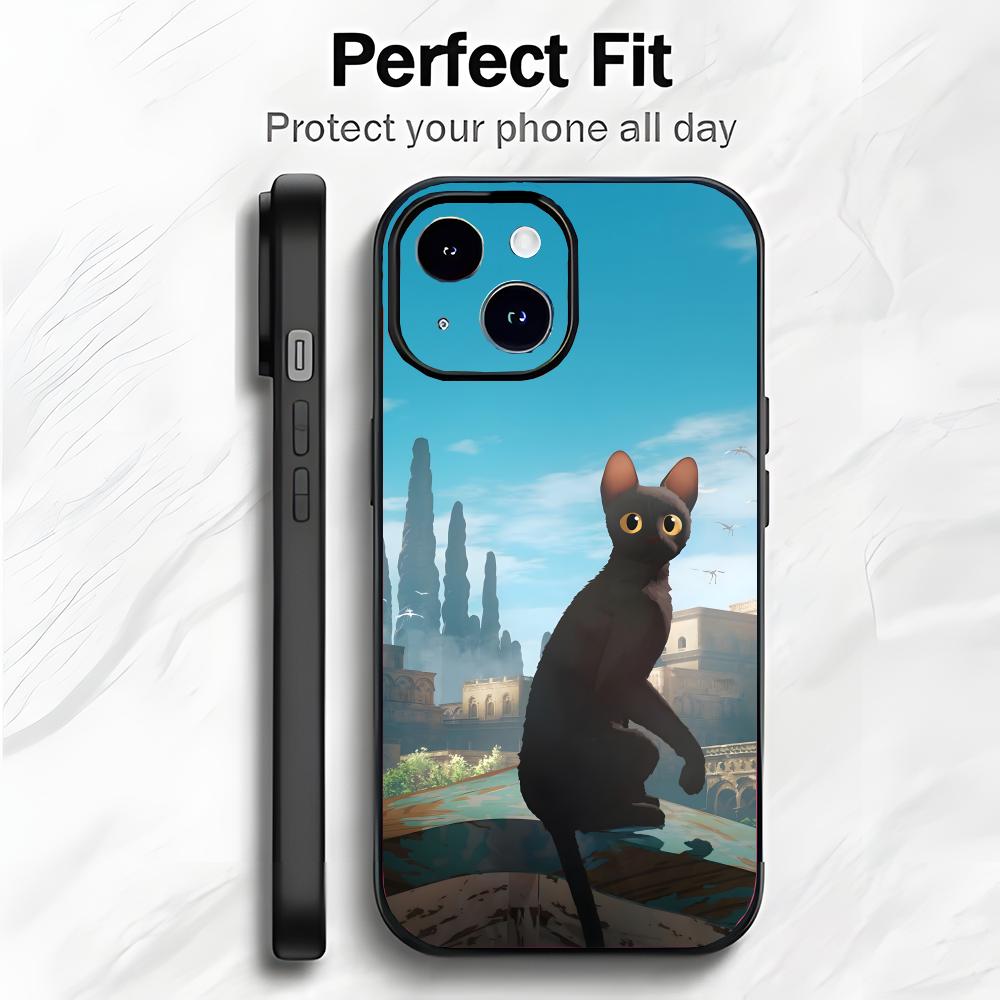

Cat Art F-Flow Cat Fantasy Journey Phone Case Phone Case Soft Packaging Lightweight For iPhone17 16 15 14 13ProMax iphone17air