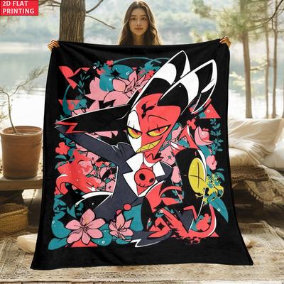 Anime Flannel Thin Blanket for Bedrooms,Living Rooms,Sofas Blankets,Offices,Lunch Breaks,Picnics,blankets Fluffy