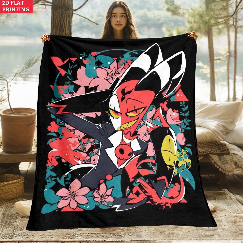 Anime Flannel Thin Blanket for Bedrooms,Living Rooms,Sofas Blankets,Offices,Lunch Breaks,Picnics,blankets Fluffy